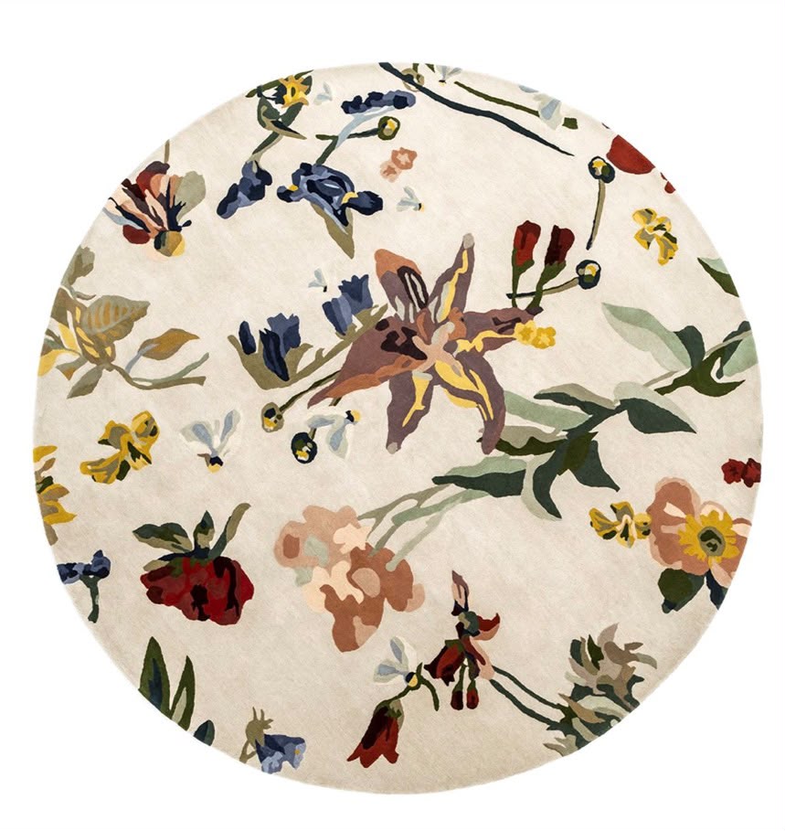 JB CUSTOM - Flora Promenade, 230 x 230 cm Size, Hand Tufted New Zealand Wool Area Rug