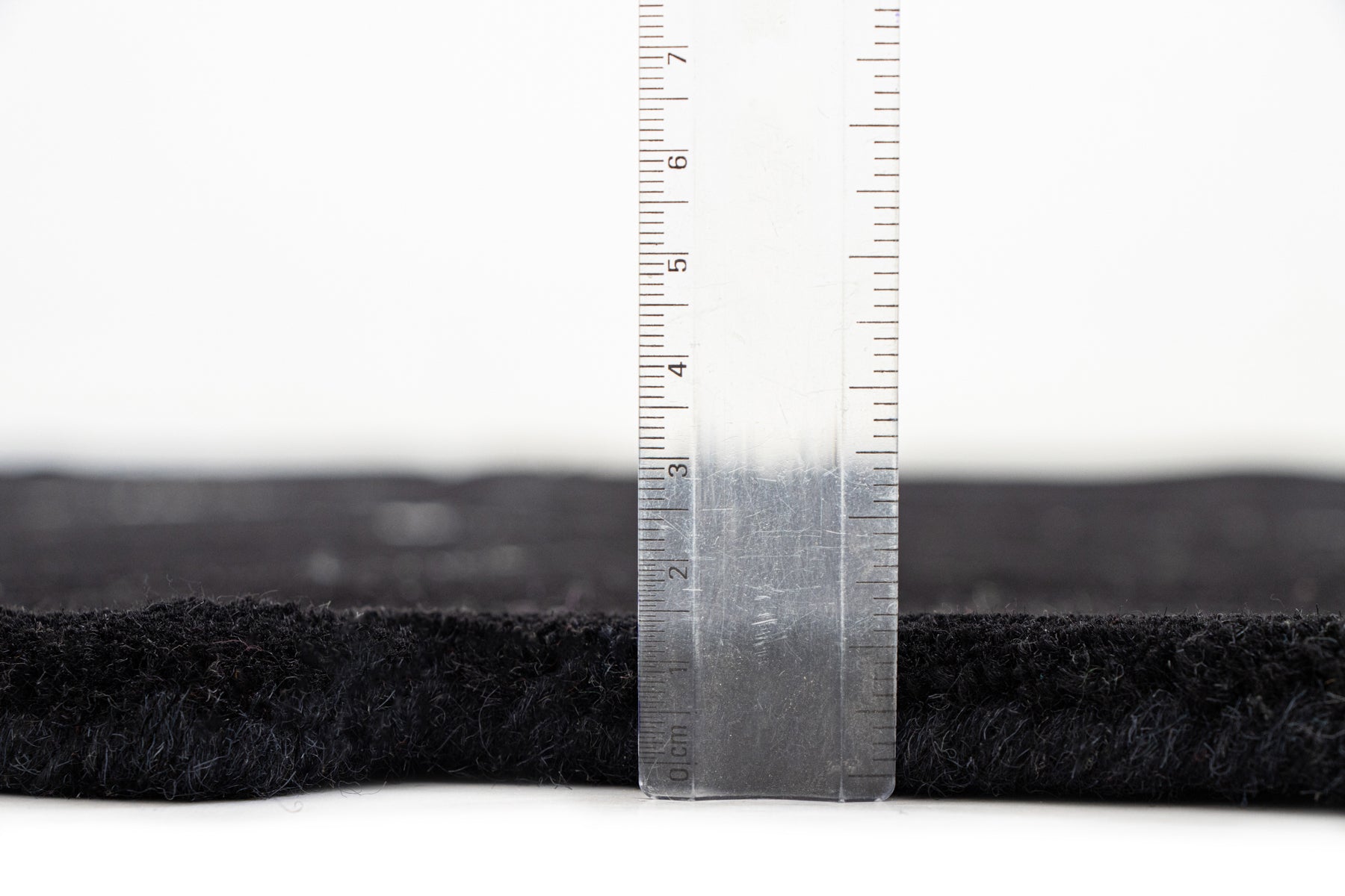 Pile height measurement black hand tufted rug | Beyond Rugs USA