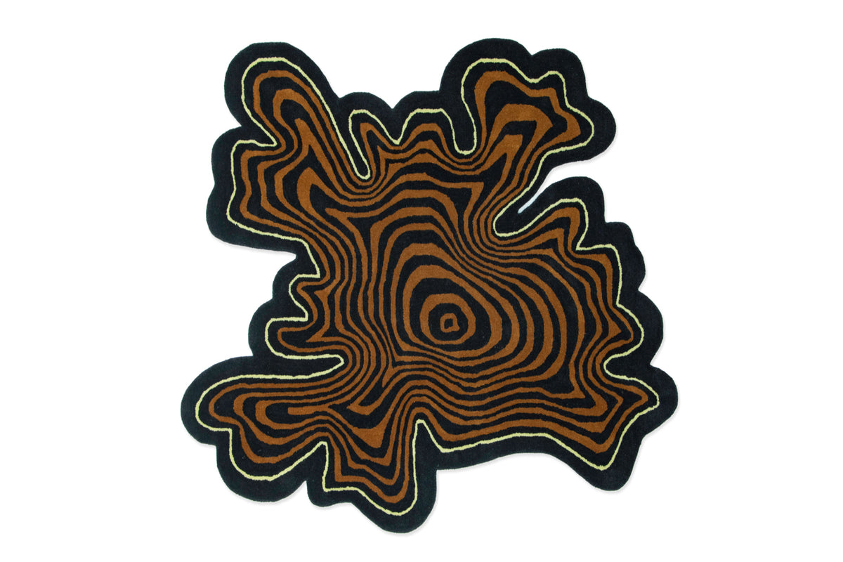 Paint Melt Brown Rug | Artistic Handmade Rug USA | Beyond Rugs