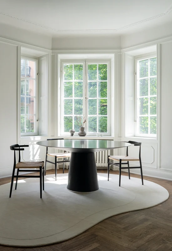 CUSTOM - Kidney Bean, Ivory, 181 x 284 cm Size, Hand Tufted NZ Wool Area Rug, 15 mm Pile Height